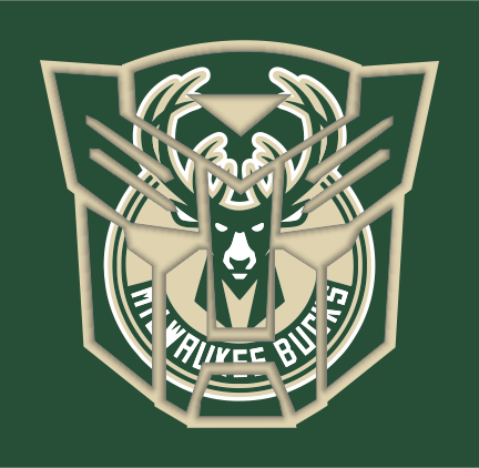 Autobots Milwaukee Bucks logo vinyl decal